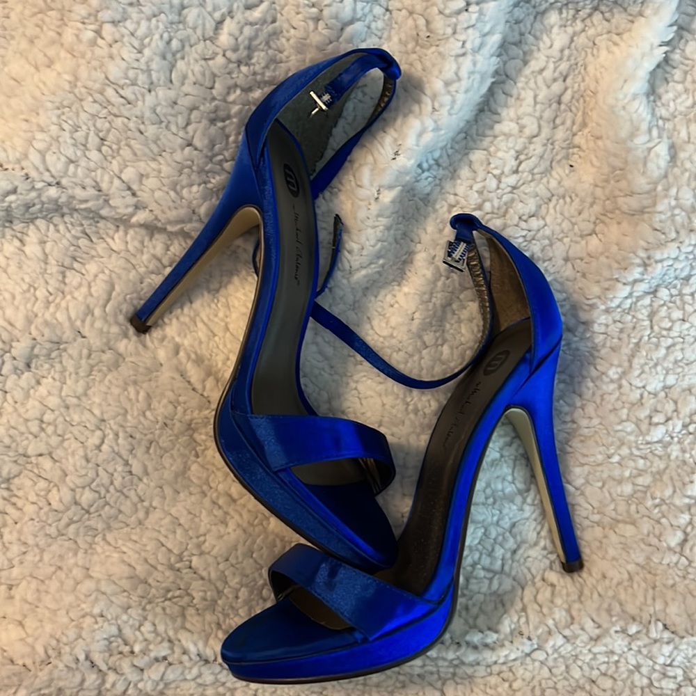 Blue High Heel Sandals